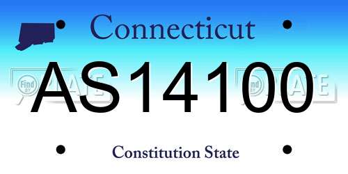 AS14100 Connecticut License Plate