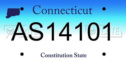 AS14101 Connecticut License Plate