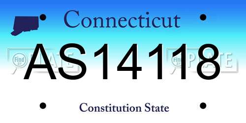 AS14118 Connecticut License Plate
