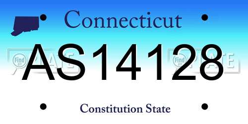 AS14128 Connecticut License Plate