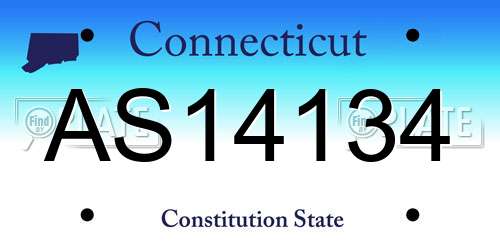 AS14134 Connecticut License Plate