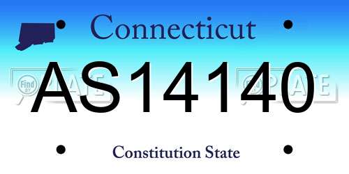 AS14140 Connecticut License Plate