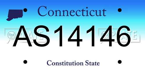 AS14146 Connecticut License Plate