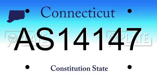 AS14147 Connecticut License Plate