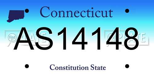 AS14148 Connecticut License Plate