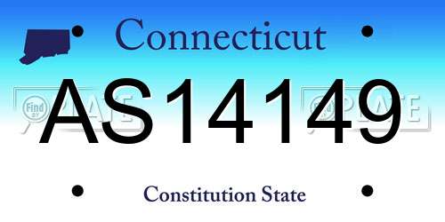 AS14149 Connecticut License Plate