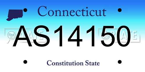 AS14150 Connecticut License Plate