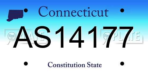 AS14177 Connecticut License Plate