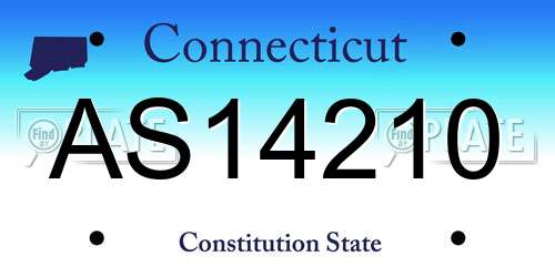 AS14210 Connecticut License Plate