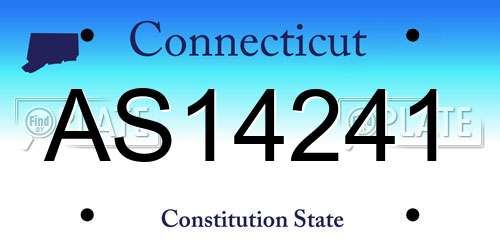 AS14241 Connecticut License Plate