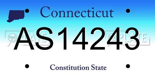 AS14243 Connecticut License Plate