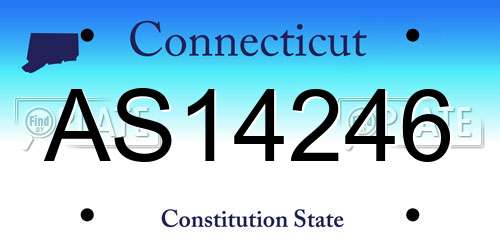 AS14246 Connecticut License Plate