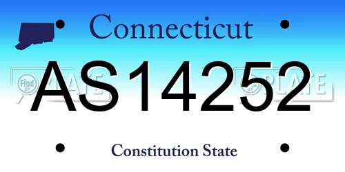 AS14252 Connecticut License Plate