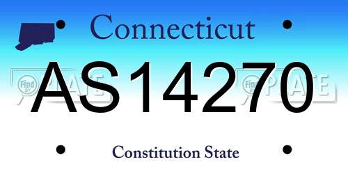 AS14270 Connecticut License Plate