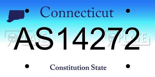 AS14272 Connecticut License Plate