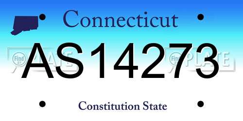 AS14273 Connecticut License Plate