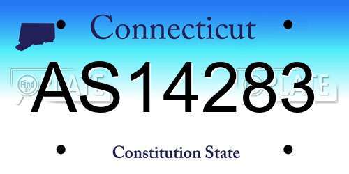 AS14283 Connecticut License Plate