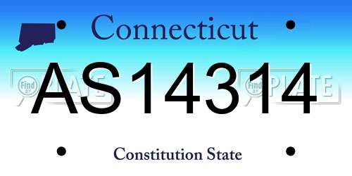 AS14314 Connecticut License Plate