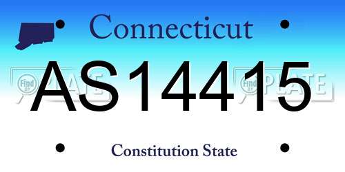 AS14415 Connecticut License Plate