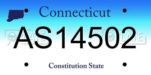 AS14502 Connecticut License Plate