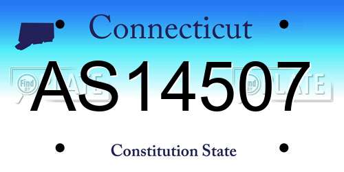AS14507 Connecticut License Plate