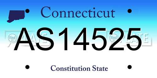 AS14525 Connecticut License Plate