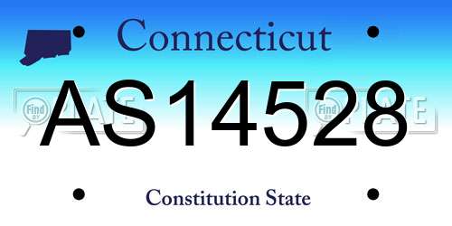AS14528 Connecticut License Plate