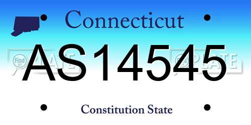 AS14545 Connecticut License Plate