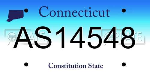 AS14548 Connecticut License Plate