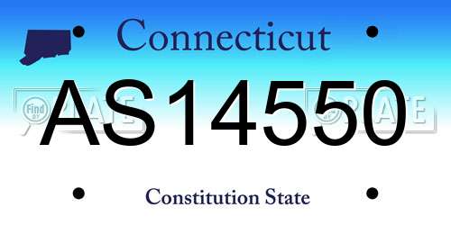 AS14550 Connecticut License Plate