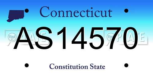 AS14570 Connecticut License Plate