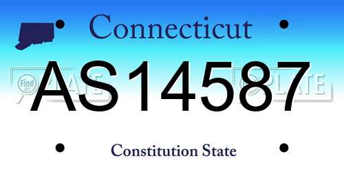 AS14587 Connecticut License Plate