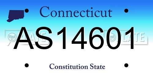 AS14601 Connecticut License Plate