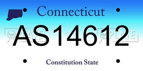 AS14612 Connecticut License Plate