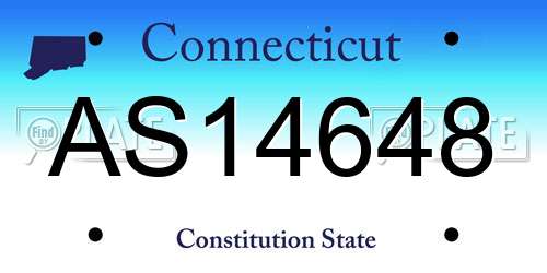 AS14648 Connecticut License Plate