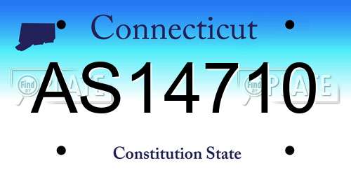 AS14710 Connecticut License Plate