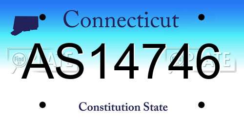 AS14746 Connecticut License Plate