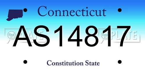 AS14817 Connecticut License Plate