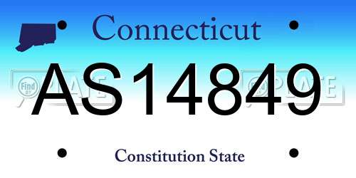 AS14849 Connecticut License Plate