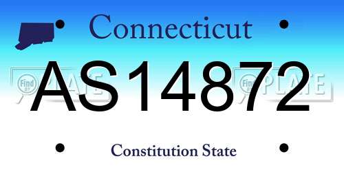AS14872 Connecticut License Plate