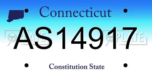 AS14917 Connecticut License Plate