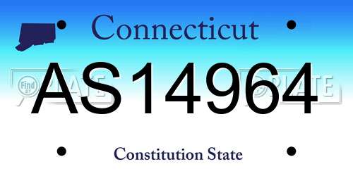 AS14964 Connecticut License Plate