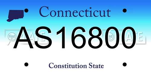 AS16800 Connecticut License Plate