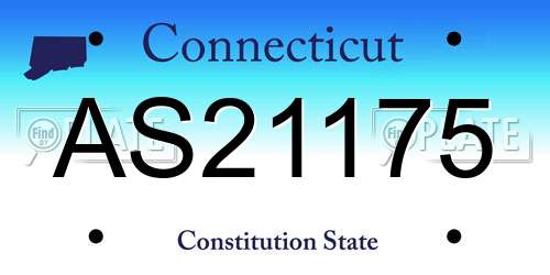 AS21175 Connecticut License Plate