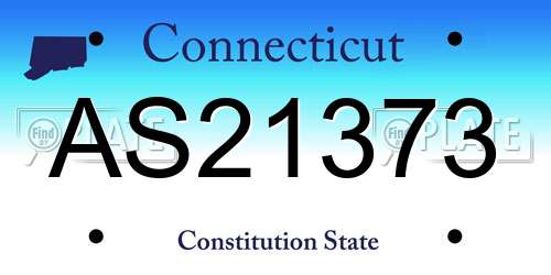 AS21373 Connecticut License Plate