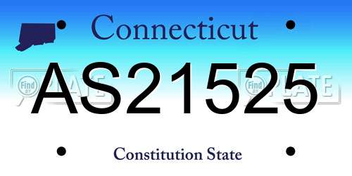 AS21525 Connecticut License Plate