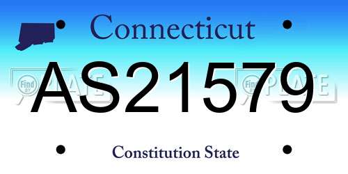 AS21579 Connecticut License Plate