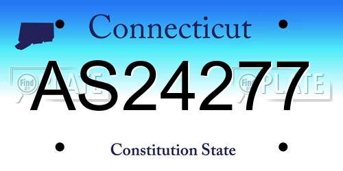 AS24277 Connecticut License Plate