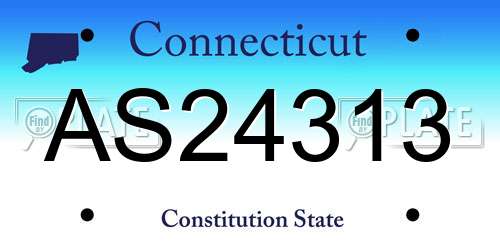 AS24313 Connecticut License Plate