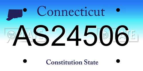 AS24506 Connecticut License Plate